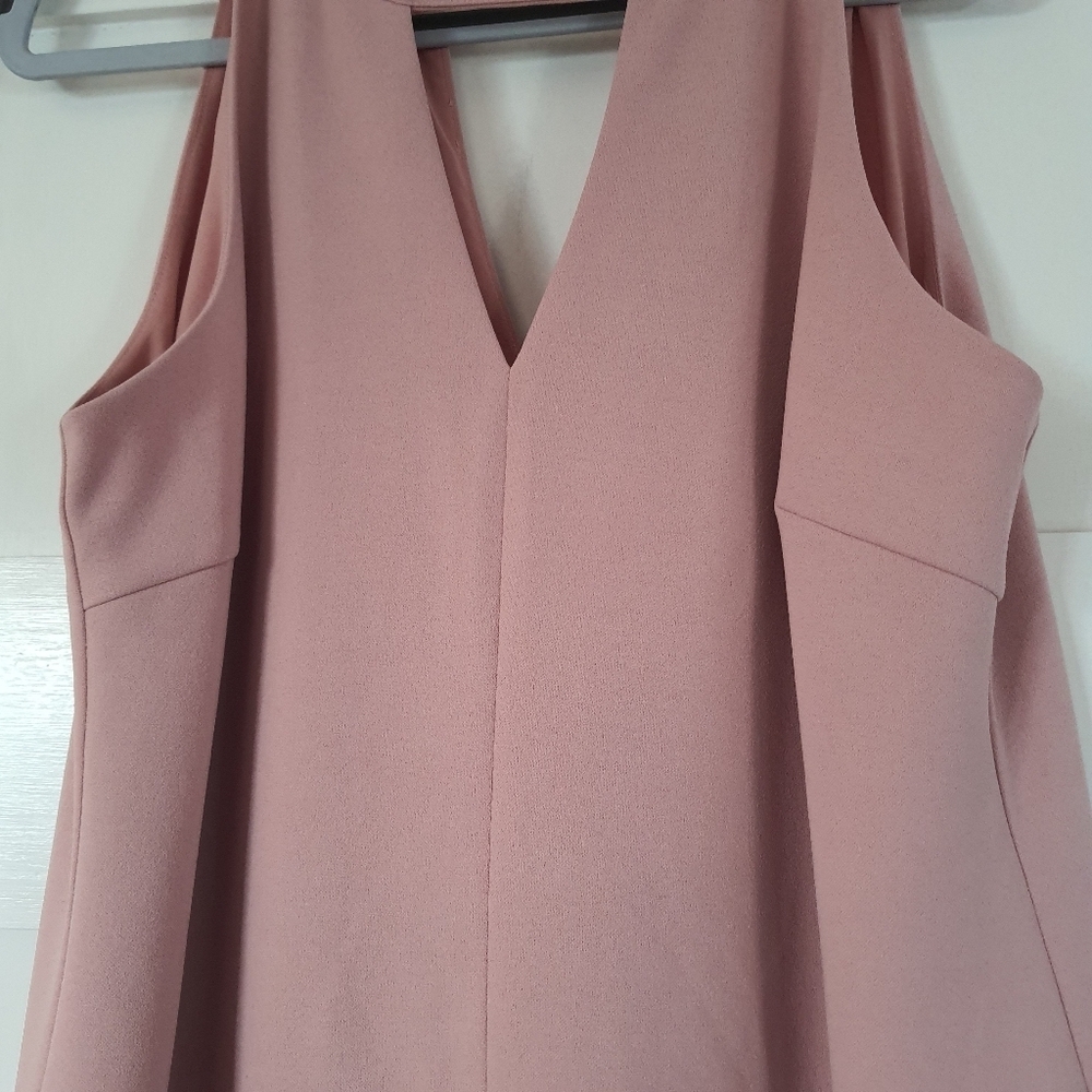 Sam Edelman Keyhole Straight Shift Dress Womens 10 Petal Pink Sleeveless VNeck - Picture 2 of 8